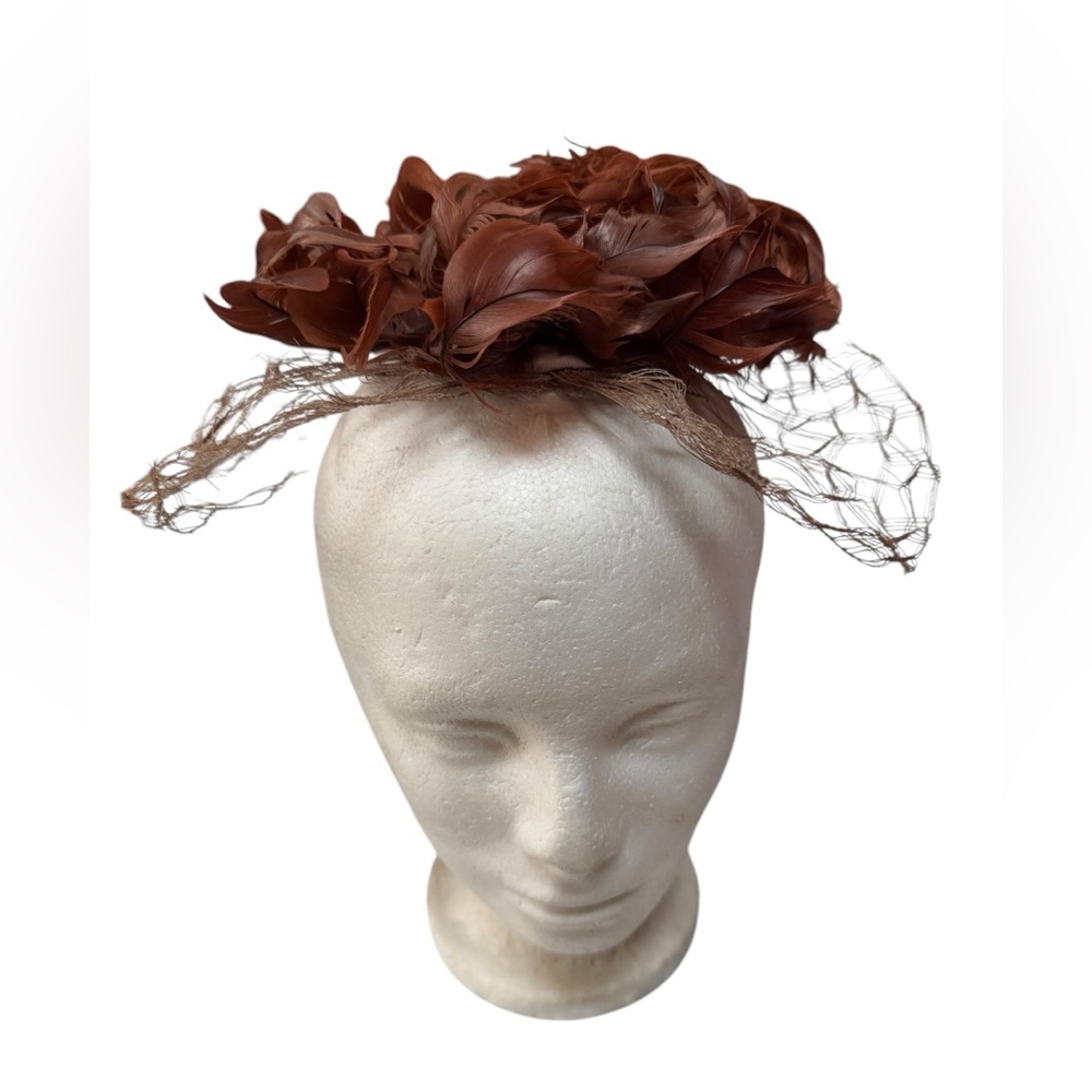 1950s Whimsy Feather/Netting Hat‎